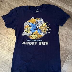 Disneyland Navy Blue Donald Duck Angry Bird Graphic T-Shirt